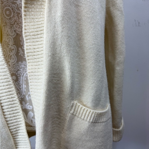 Vintage 70s JC Penney Size M/L Sweater Cardigan Lions Mane Faux Fur Collar - Picture 4 of 8